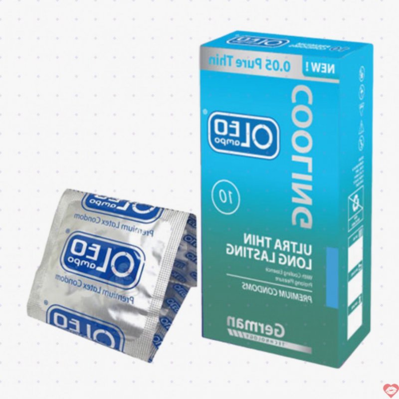 Bao cao su Oleo Lampo Cooling siêu mỏng chống xuất tinh sớm hộp 10c thơm mát 