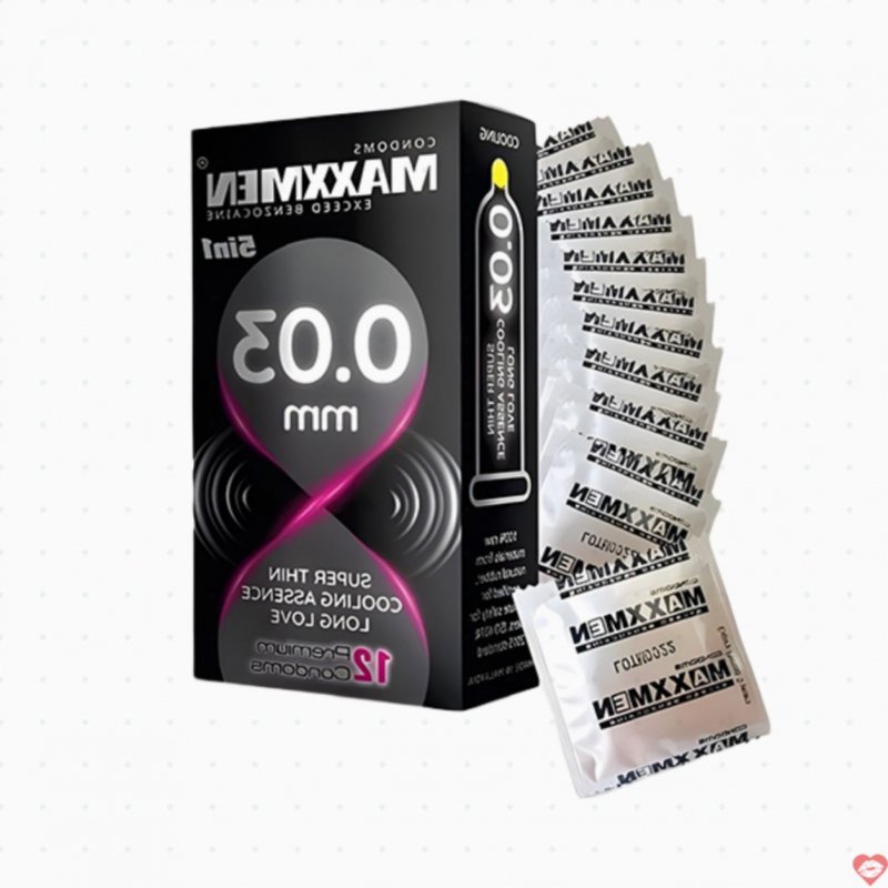 Maxxmen 5in1 0.03mm siêu mỏng kéo dài Bao cao su an toàn 12c 