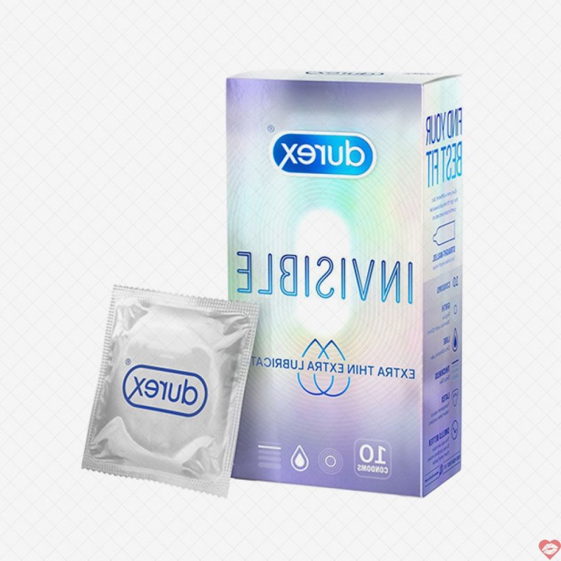 Durex Invisible Extra Thin hộp 10c mỏng siêu mềm nhiều gel dễ chịu 
