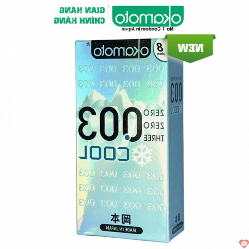 Okamoto 0.03 Cool siêu mỏng mát lạnh kéo dài thời gian mạnh mẽ 