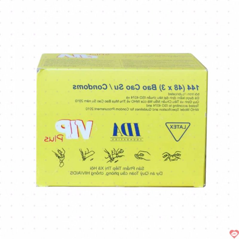 Bao Cao Su Vip Plus Hộp 144 Cái Giá Rẻ An Toàn Chất Lượng Cao 