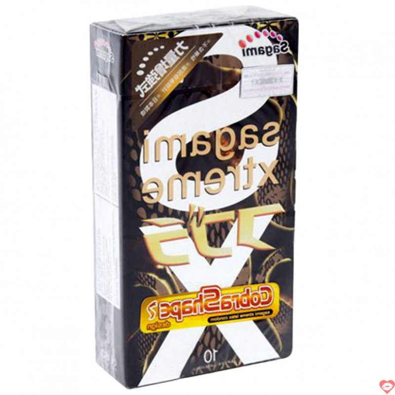 Bao Cao Su Sagami Xtreme Cobra Hình Rắn Hổ Mang Siêu Mỏng Hộp 10 