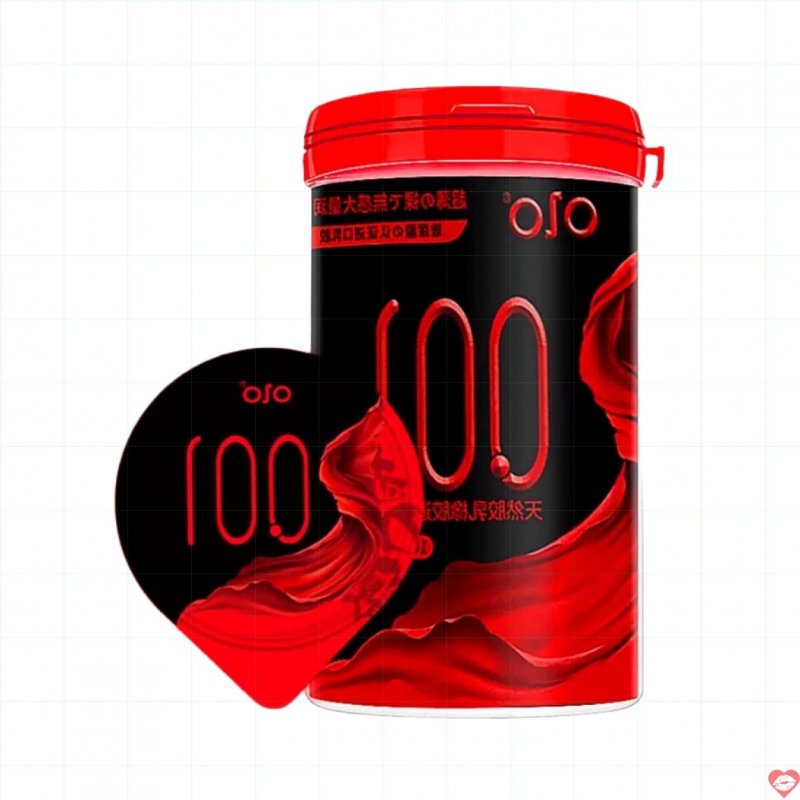 Bao Cao Su OLO 0.01 Đỏ Ống Tròn - Siêu Mỏng Nóng Ấm 10s