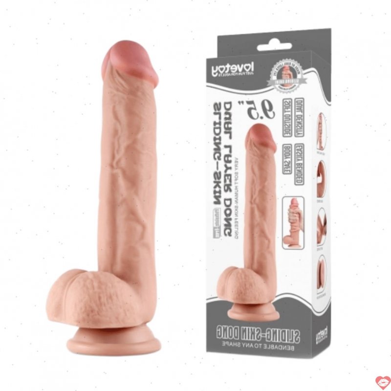Dương vật dính tường silicon mềm Lovetoy 24cm thỏa mãn nhanh 