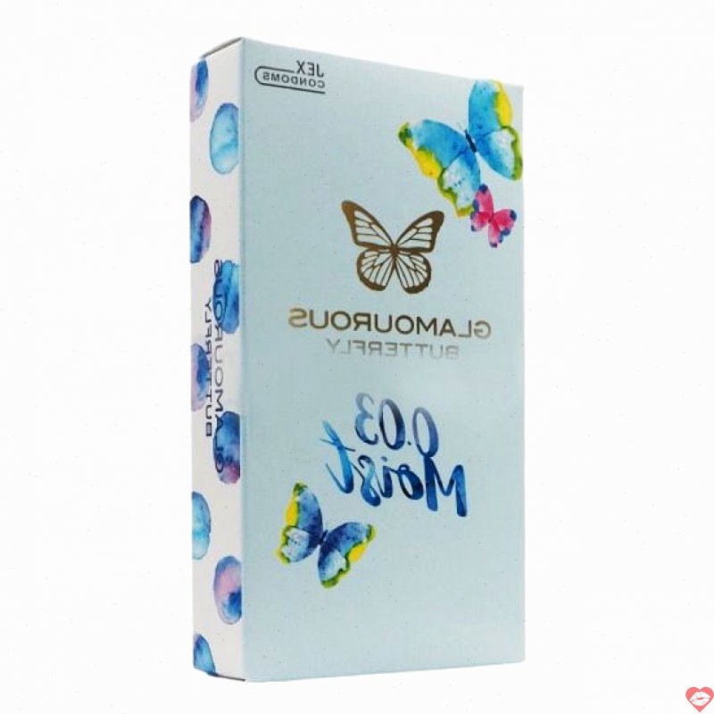 Bao Cao Su Không Mùi Cao Cấp Jex Glamourous Butterfly 0.03 Moist 10s