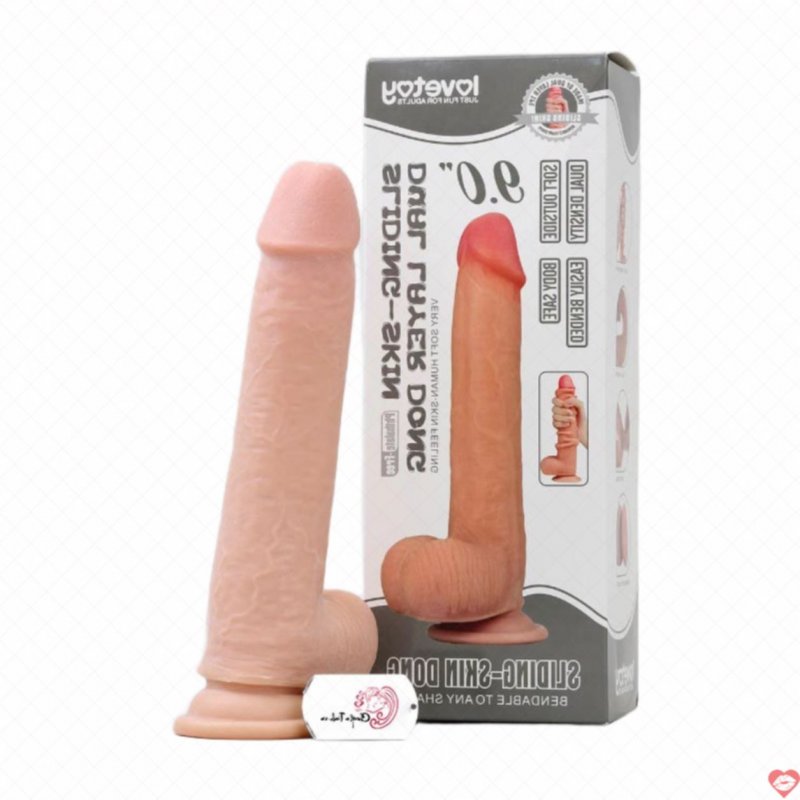 Lovetoy dương vật giả 9 inch silicon cao cấp massage kích thích 