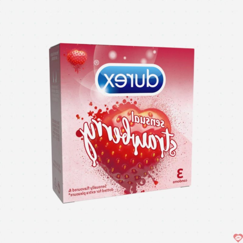 Bao Cao Su Durex Sensual Strawberry Hộp 3 Cái