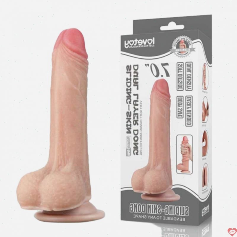 Dương vật giả Lovetoy Sliding hồng mềm mại kích thích an toàn 