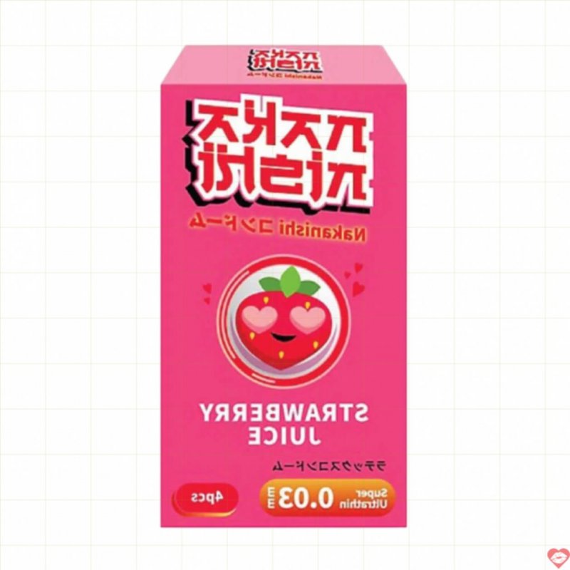 Bao cao su Nakanishi siêu mỏng 0.03mm hương dâu hộp 4 cái chính hãng 