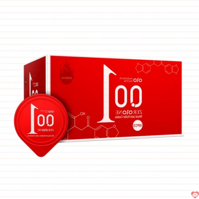 Bao cao su OLO Đỏ siêu mỏng nóng ấm, hộp 10 chiếc, tăng khoái cảm 