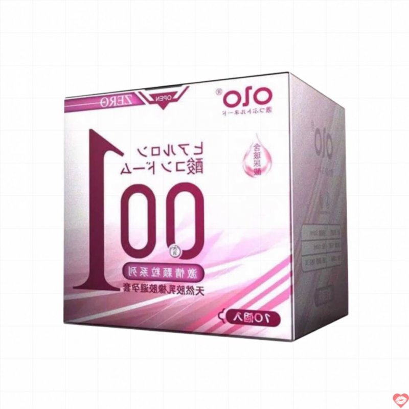 Bao cao su OLO 0.01 Zero Hồng siêu mỏng hạt gel mượt hộp 10 cái 