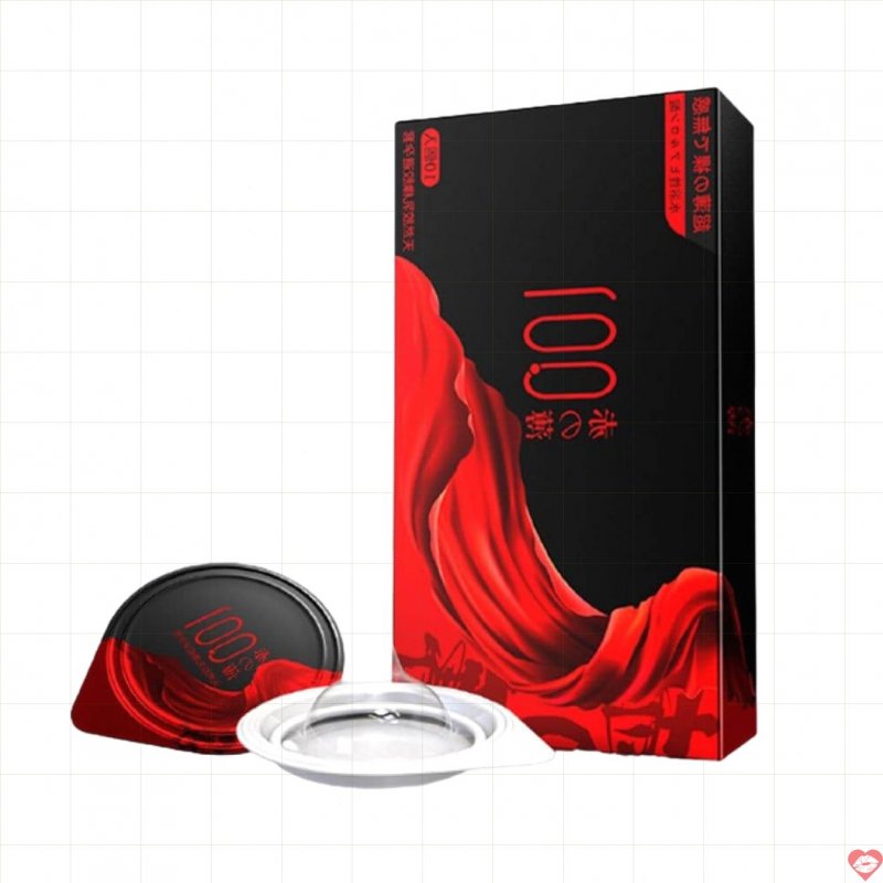 Bao cao su OLO 0.01 đỏ đen siêu mỏng nóng ấm hộp 10 chiếc an toàn kích thích 