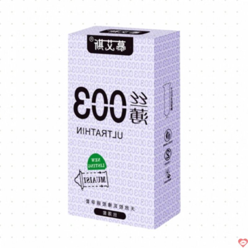 Bao cao su Muaisi siêu mỏng 0.03mm mềm mại an toàn hộp 12 cái 