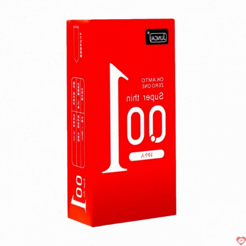 Bao cao su Juncai 001 siêu mỏng hương vani hộp 10 gel bôi trơn 