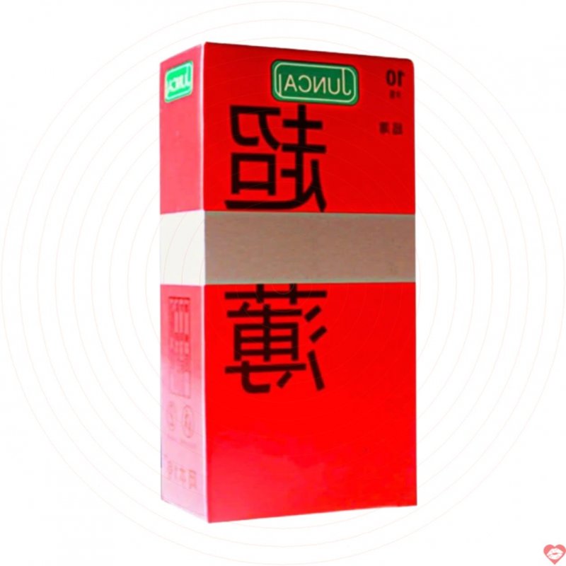Bao cao su Juncai Red siêu mỏng gel bôi trơn hộp 10 cực khoái 