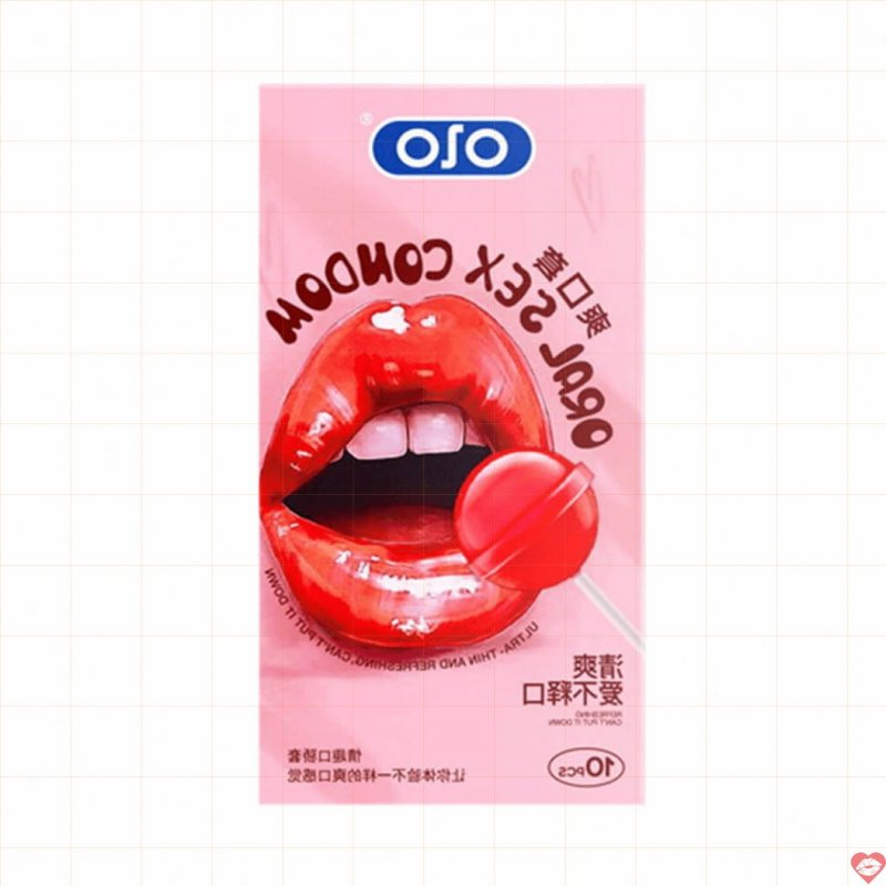 Bao cao su OLO Oral Sex siêu mỏng hương dâu quyến rũ hộp 10 