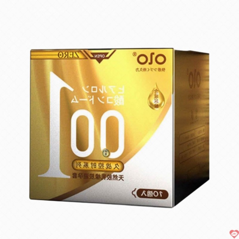 Bao cao su siêu mỏng OLO 0.01 Vàng gân hạt kích thích đê mê 10 cái 