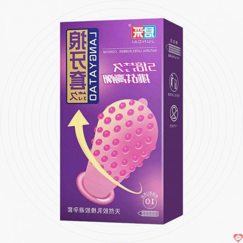 Bao cao su Juncai Langyatao hạt nổi hộp 10 cái tăng khoái cảm 