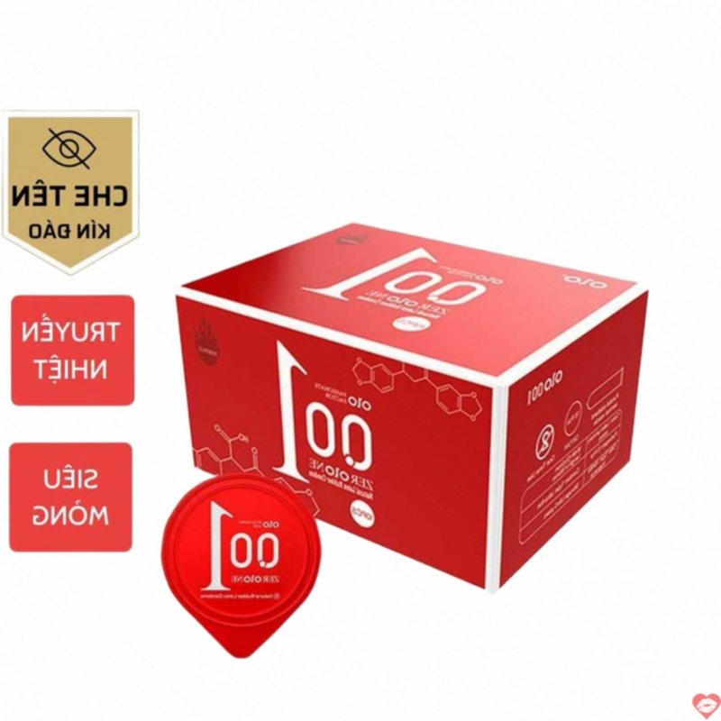 Bao cao su Olo đỏ siêu mỏng an toàn cảm giác thật 10 cái 