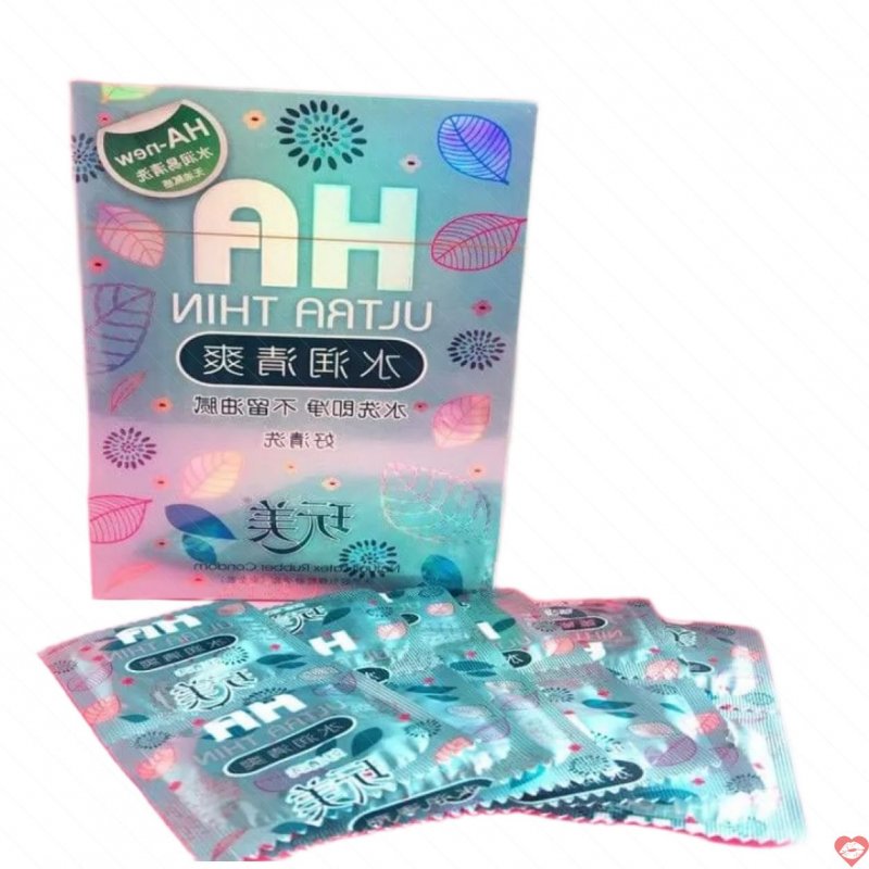 Bao cao su Ha Ultra Thin siêu mỏng nhiều nước hộp 100 cái gia đình 