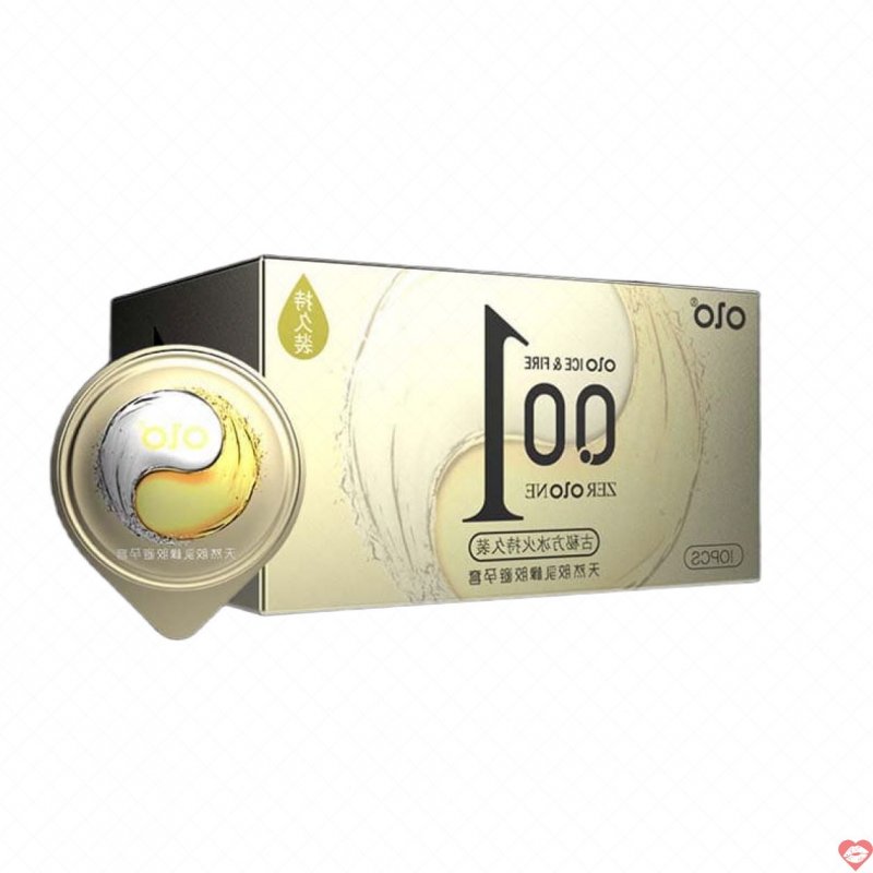 Bao cao su Olo Ice and Fire siêu mỏng gel dưỡng ẩm êm ái 