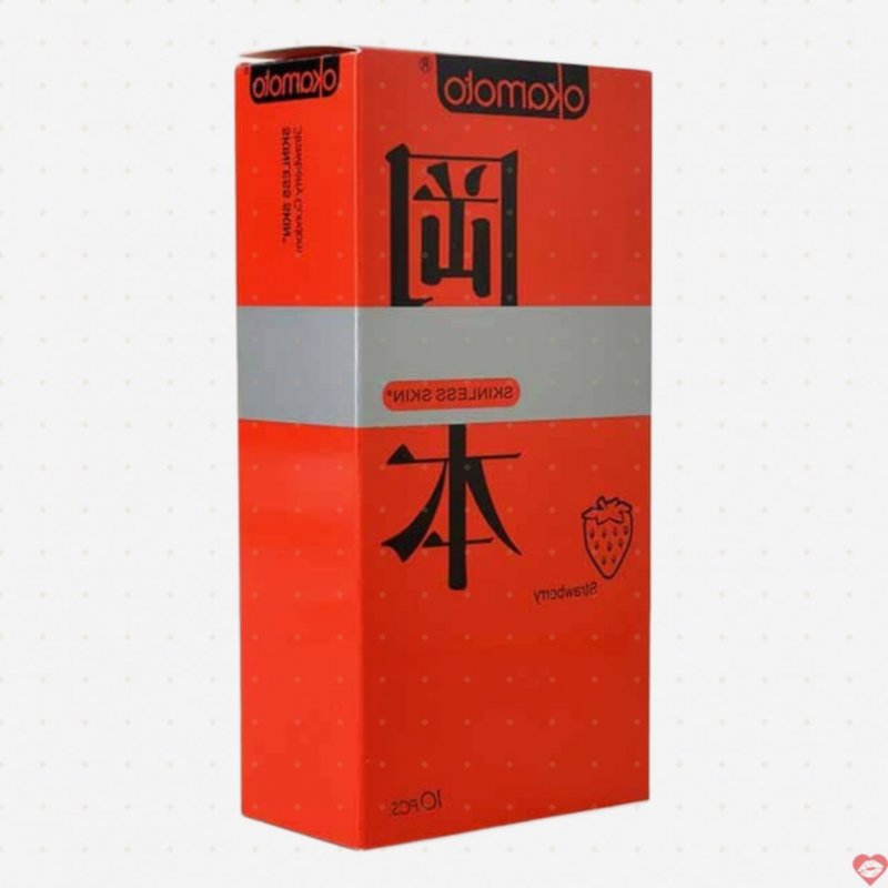 Bao Cao Su Okamoto Skinless Strawberry Hương Dâu Hấp Dẫn Mềm Mại 