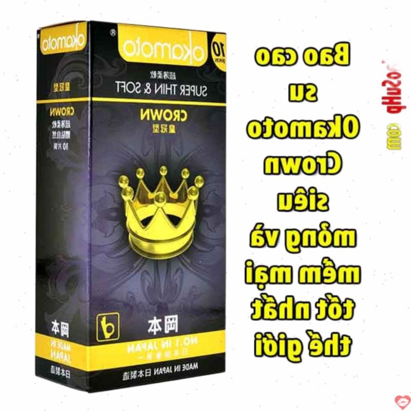 Bao cao su Okamoto Crown siêu mỏng mềm mại cảm giác thật 