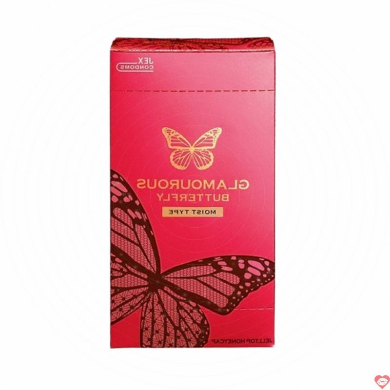 Bao cao su Jex Glamcurous Butterfly moist 1000 hộp 12c kéo dài 