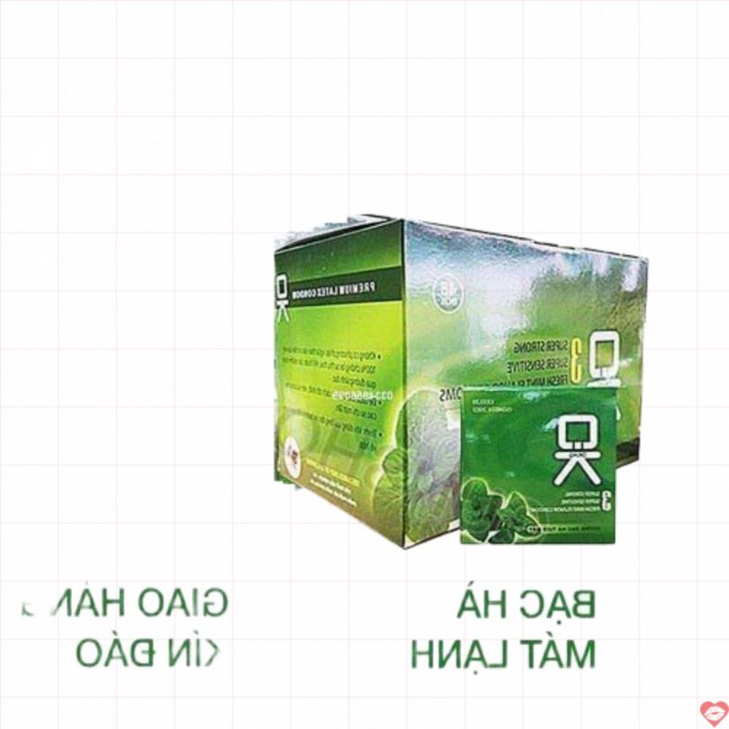 Bao cao su Ok Rocmen hương bạc hà 144c dành cho gia đình.