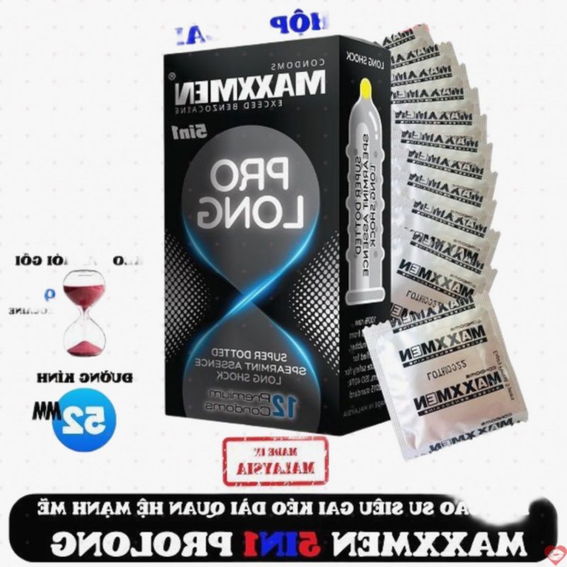 Bao cao su maxman Prolong 5in1 gai gân kéo dài bạc hà.