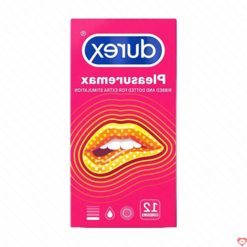 Bao cao su Durex Pleasuremax size lớn 56mm gân điểm nổi hộp 12 