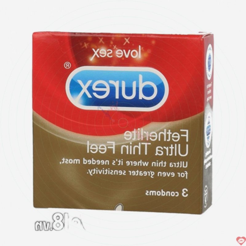 Bao cao su Durex Fetherlite siêu mỏng hộp 3 cái an toàn thoải mái 