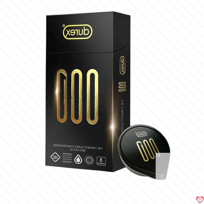 Bao cao su Durex 0.01 siêu mỏng size lớn 55mm hộp 3 cái an toàn thoải mái 