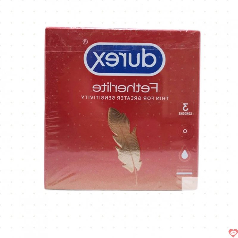 Bao cao su Durex Fetherlite đỏ siêu mỏng mềm mại an toàn giá tốt 