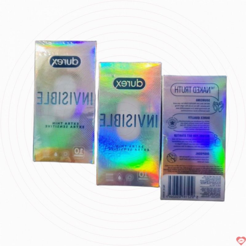 Bao cao su Durex Invisible siêu mỏng gel nhiều cảm giác thật Hải Phòng 