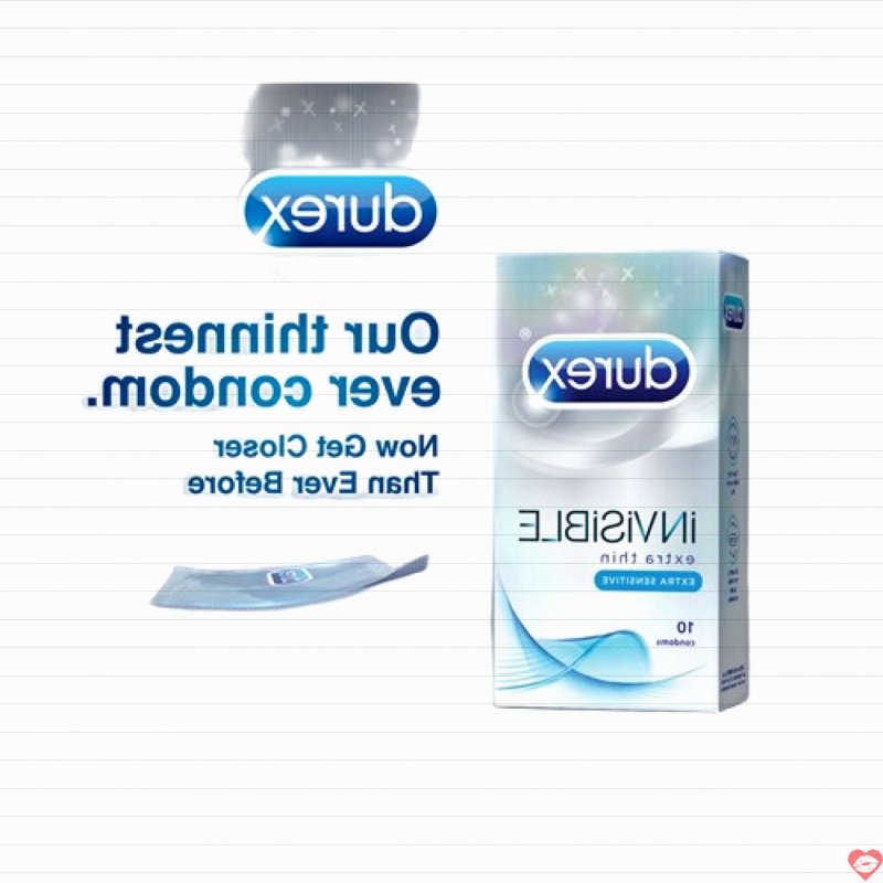 BCS Siêu Mỏng Durex Invisible 10s Hộp 10 Chiếc An Toàn Mềm Mại 