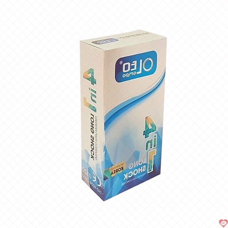 Bao cao su Oleo Lampo Long Shock 4in1, siêu mỏng, mát lạnh, kéo dài 