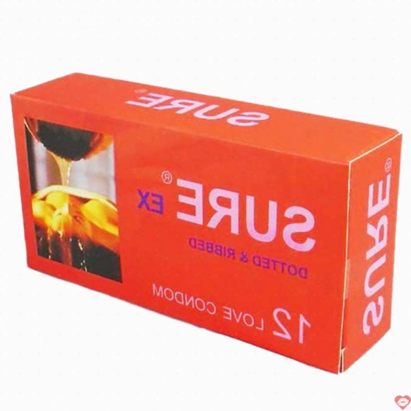 Bao cao su Sure Đỏ bạc hà mát lạnh kéo dài quan hệ hiệu quả 