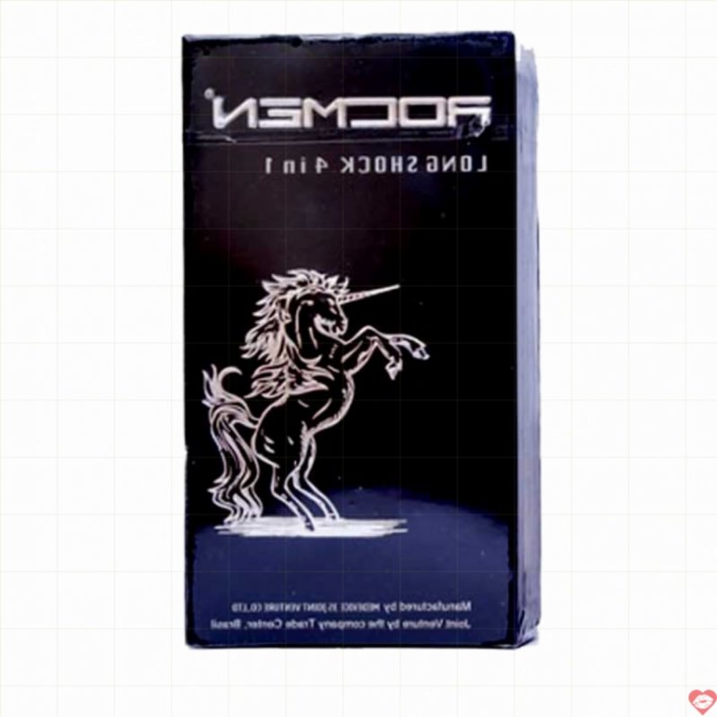 Bao cao su ROCMEN Long Shock 4in1 đen gai gân kéo dài cực đỉnh 