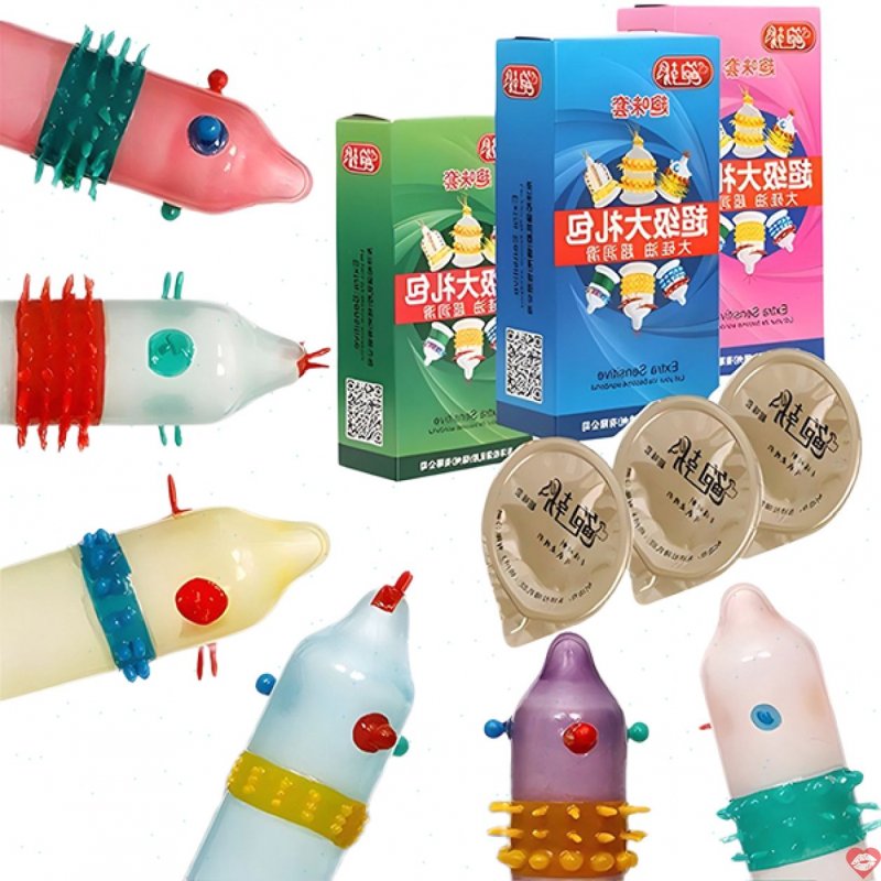Bao cao su Runbo Big siêu gai râu hộp 6 cái đa dạng mẫu 