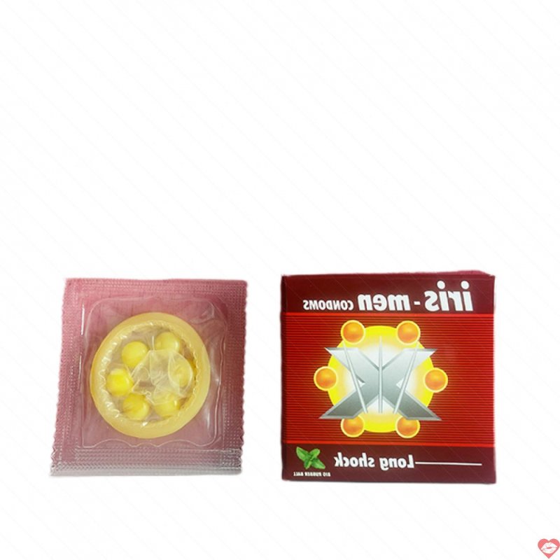 Bao cao su Iris-Men Long Shock 6 bi siêu to Kích thích cực mạnh, siêu bền tiện lợi 