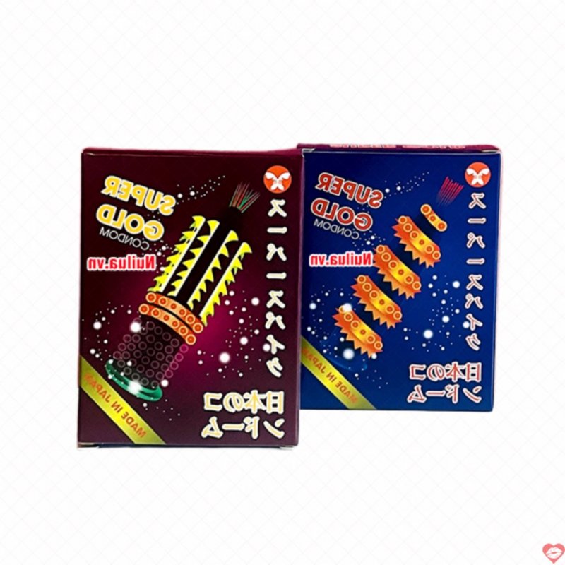 Bao cao su Super Gold gai to siêu kích thích hộp 2 chiếc 