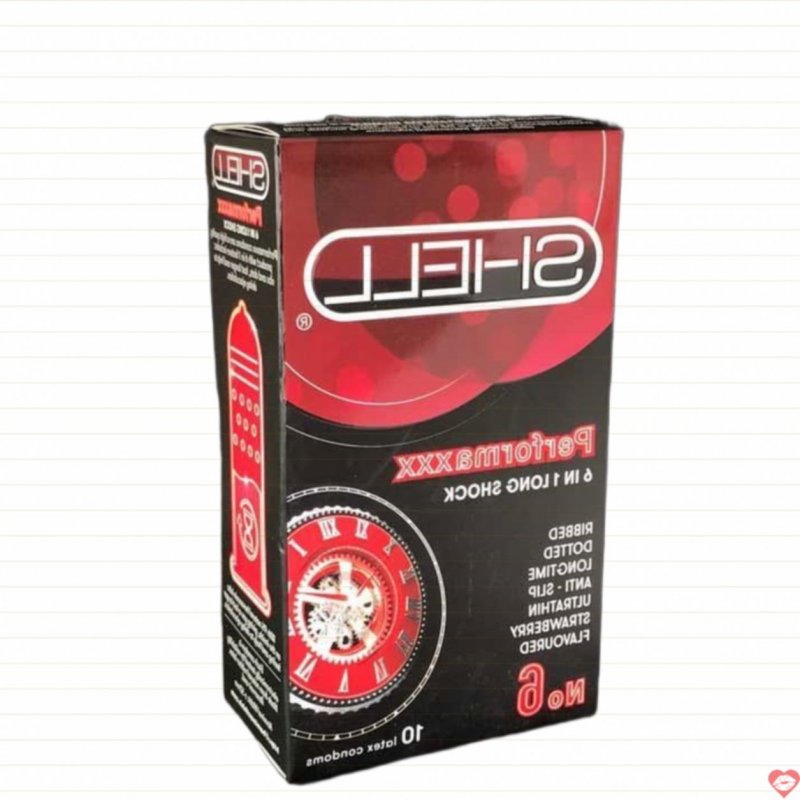Bao cao su Shell Premium 6in1 chất lượng cao gân gai kéo dài 