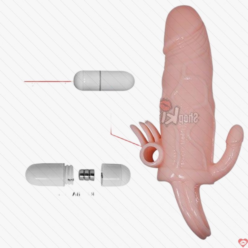 Bao đôn quai đeo rung 2 nhánh silicon mềm mại hấp dẫn nam 