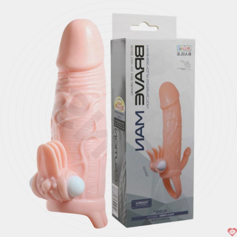 Bao cao su đôn dên rung Baile Braveman 6.69 inch tăng khoái cảm 