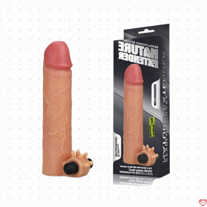 Bao cao su đôn dên rung Lovetoy Nature Extender tăng khoái cảm 