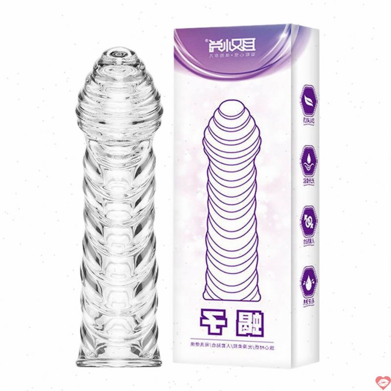 Bao cao su đôn dên Aichao Tím Tổ kén silicon mềm mại kích thích nhanh 