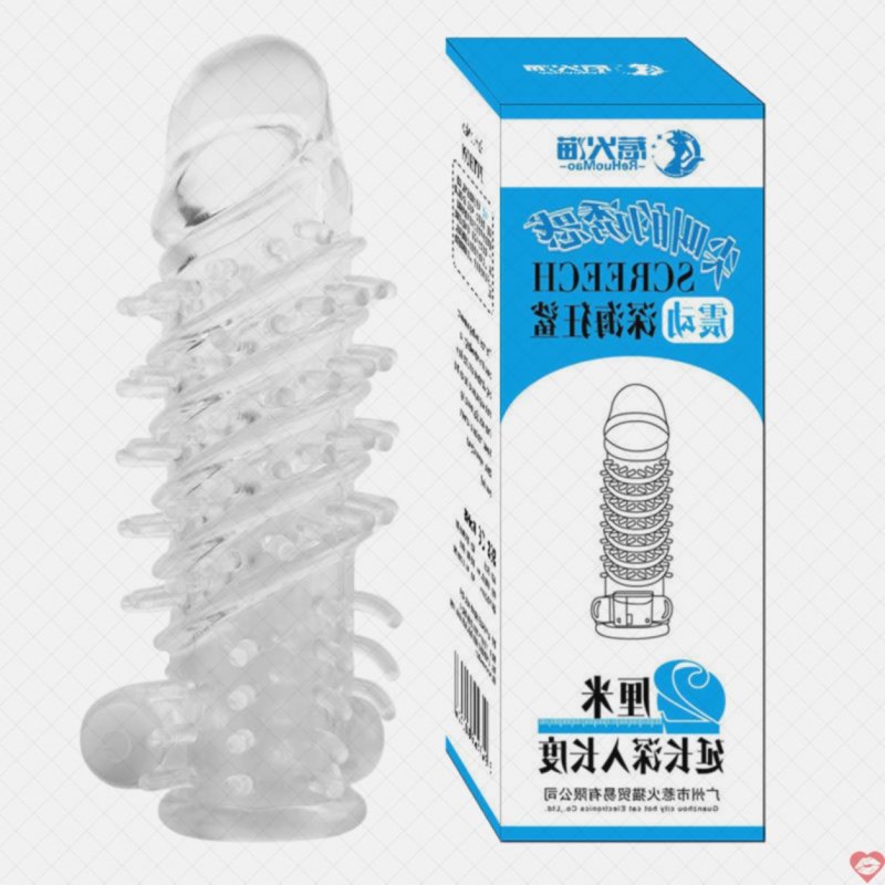 Bao Cao Su Đôn Dên SCREECH Gân Gai Xoắn Toàn Thân Có Rung
