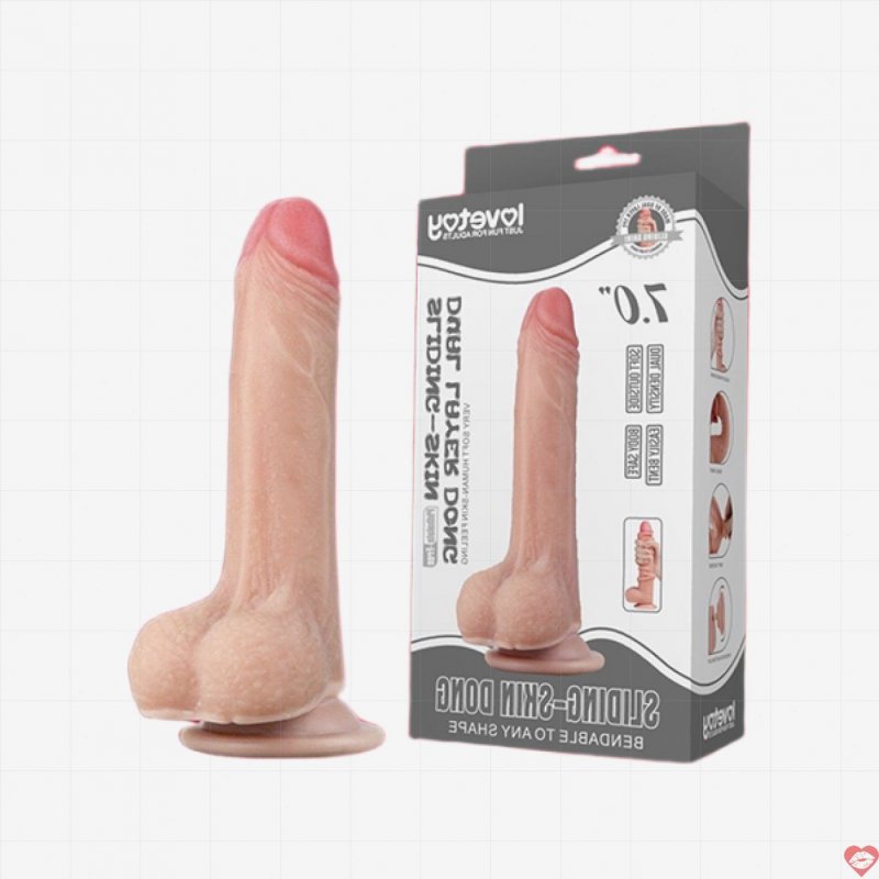 Dương vật giả Lovetoy Sliding Skin Dual Layer Dong 7 inch