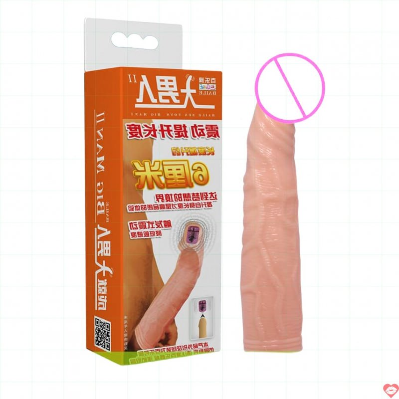 Bao cao su đôn dên 6cm rung đầu Baile Big Man